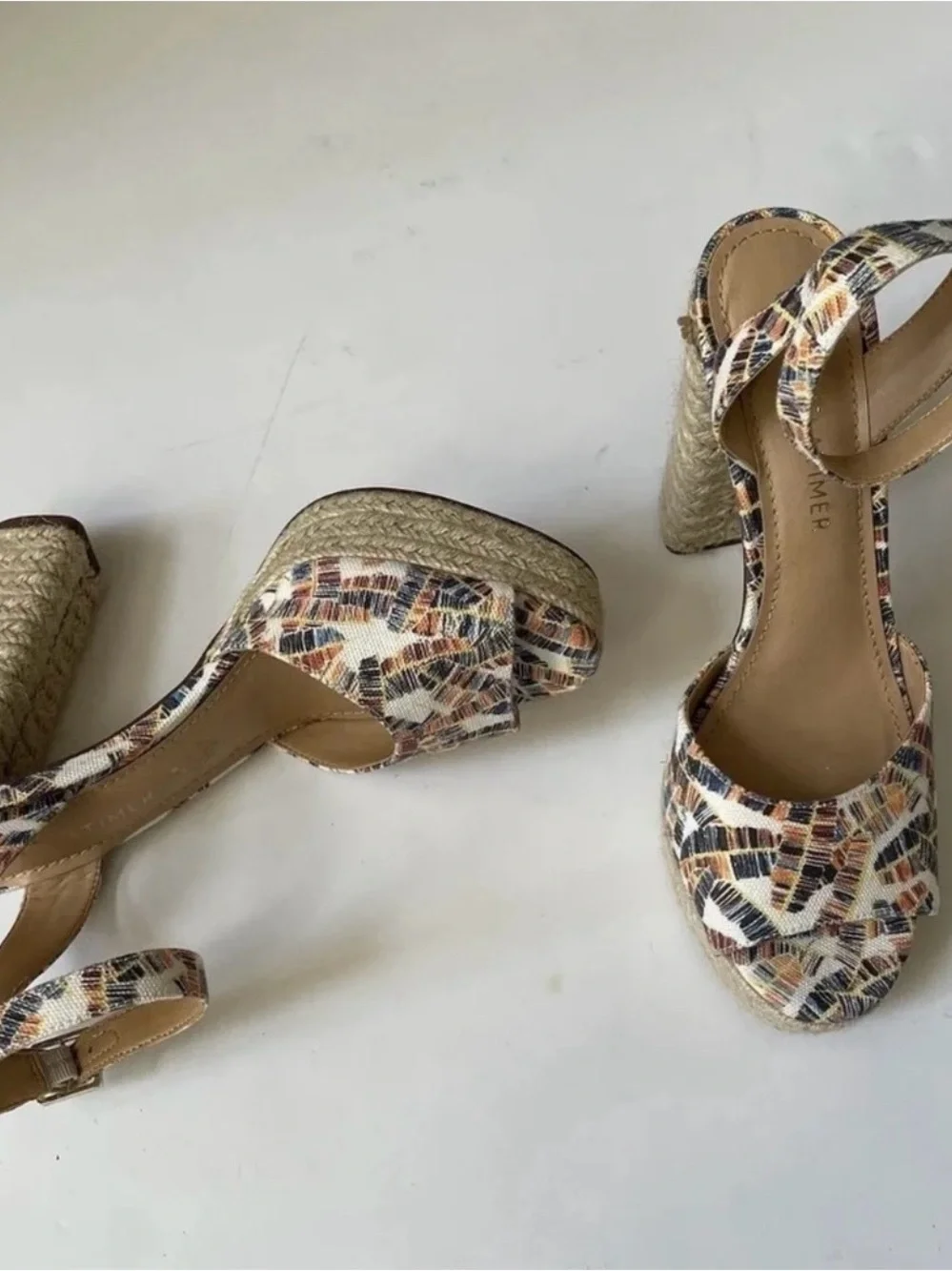 Gibson Latimer Multicolor Printed Espadrille Heels Sandals